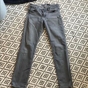 AG grey straight leg jeans